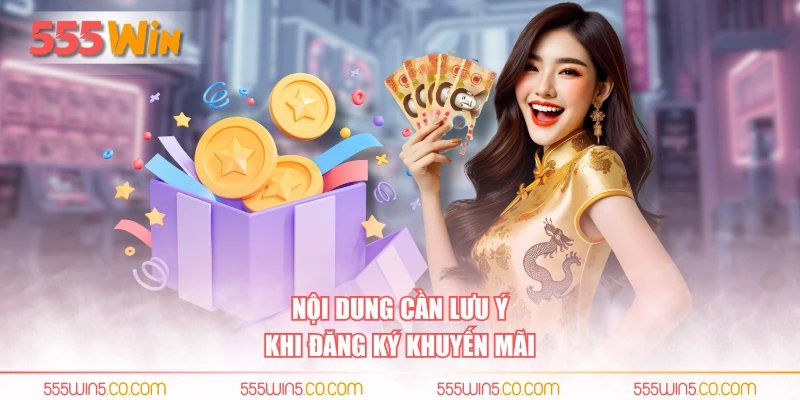 Nội dung cần lưu ý khi đăng ký khuyến mãi